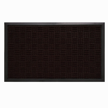 Sports Licensing Solutions Sports Licensing Solutions 18 in. W X 30 in. L Brown Parquet Rubber Door Mat 58805